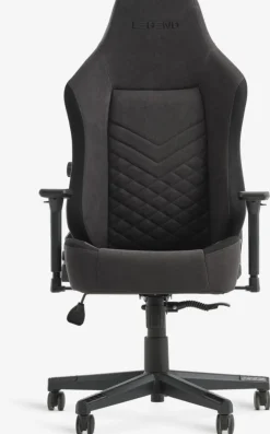 ABILDAAChaise gaming ABILDAA tissu gris anthracite