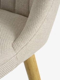 ADSLEVChaise ADSLEV sans accoudoir beige/coloris chêne naturel