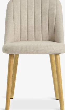 ADSLEVChaise ADSLEV sans accoudoir beige/coloris chêne naturel