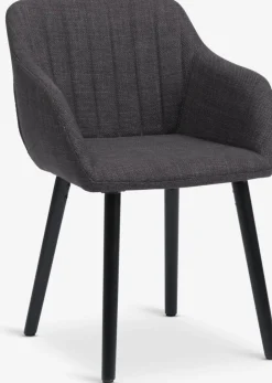 ADSLEVChaise ADSLEV tissu gris anthracite/noir