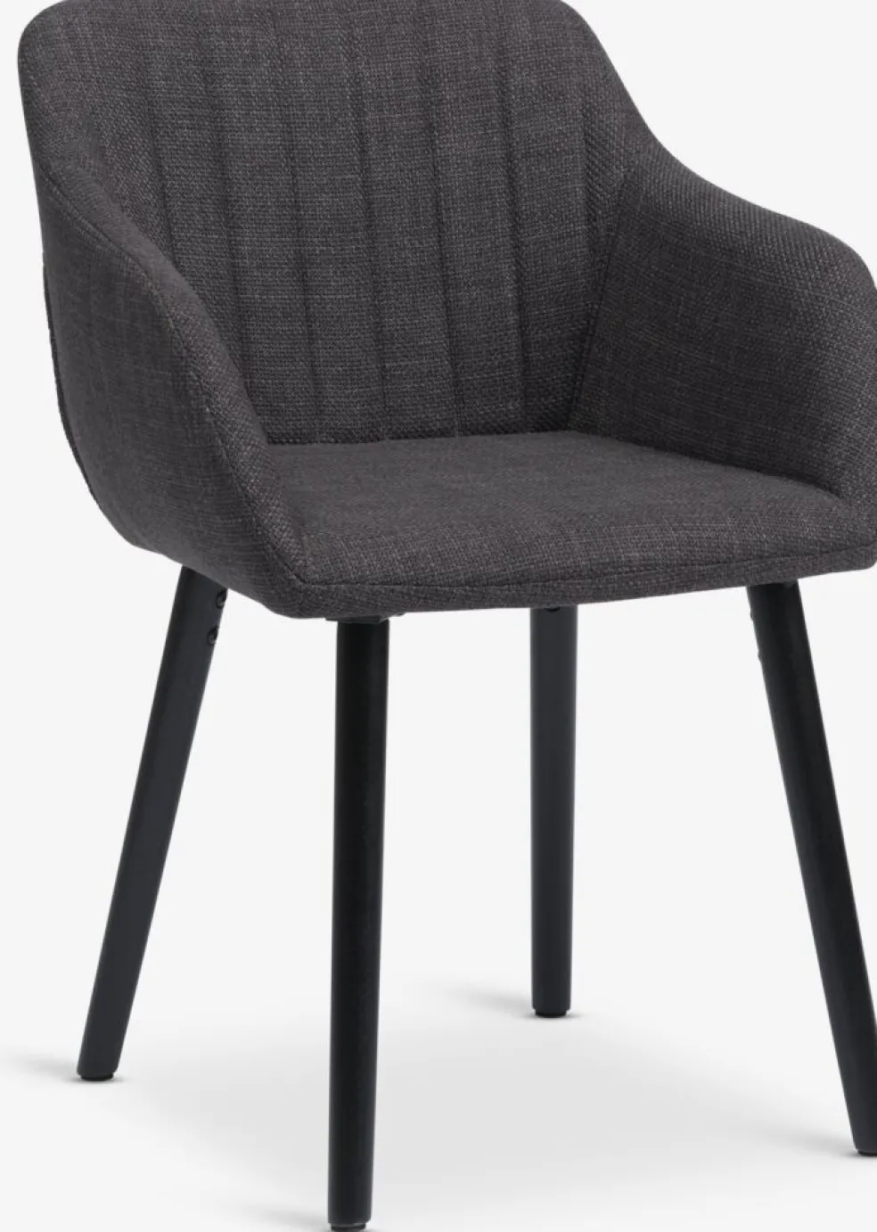 ADSLEVChaise ADSLEV tissu gris anthracite/noir