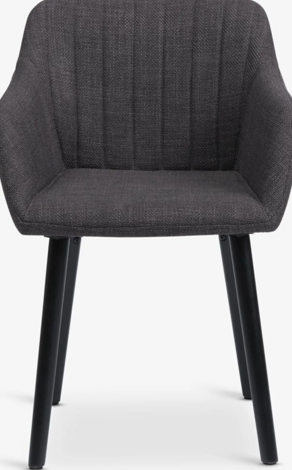 ADSLEVChaise ADSLEV tissu gris anthracite/noir