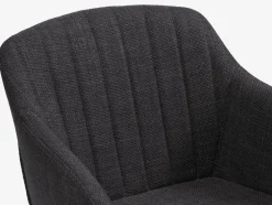 ADSLEVChaise ADSLEV tissu gris anthracite/noir