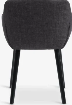 ADSLEVChaise ADSLEV tissu gris anthracite/noir