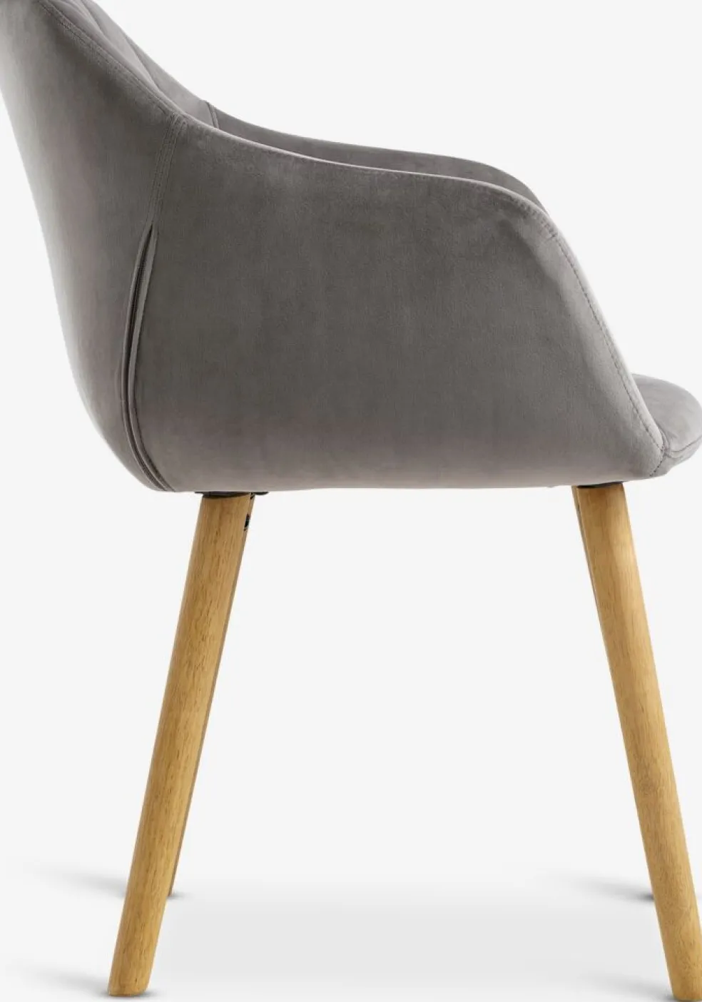 ADSLEVChaise ADSLEV velours gris/naturel