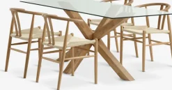AGERBY + GUDERUPAGERBY L190 table chêne naturel + 4 GUDERUP chaises chêne