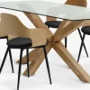 AGERBY + HVIDOVREAGERBY L190 table chêne naturel + 4 HVIDOVRE chaises noir