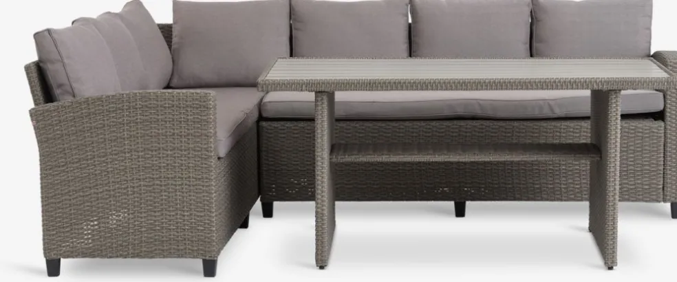 AGERMOSEEnsemble lounge AGERMOSE 6 personnes a/rangement naturel