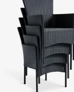 AIDTChaise empilable AIDT noir