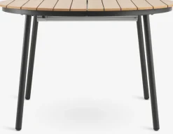 AKTIVEN + HAGLEBUAKTIVEN L118/168 table naturel + 4 HAGLEBU chaises noir