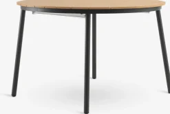 AKTIVEN + HAGLEBUAKTIVEN L118/168 table naturel + 4 HAGLEBU chaises noir