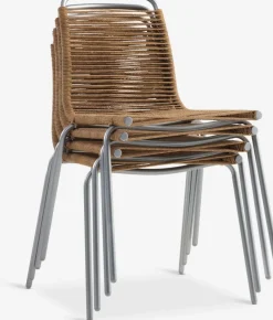 AKTIVEN + MIDDAGSBERGETAKTIVEN L118/168 table + 4 MIDDAGSBERGET chaises naturel