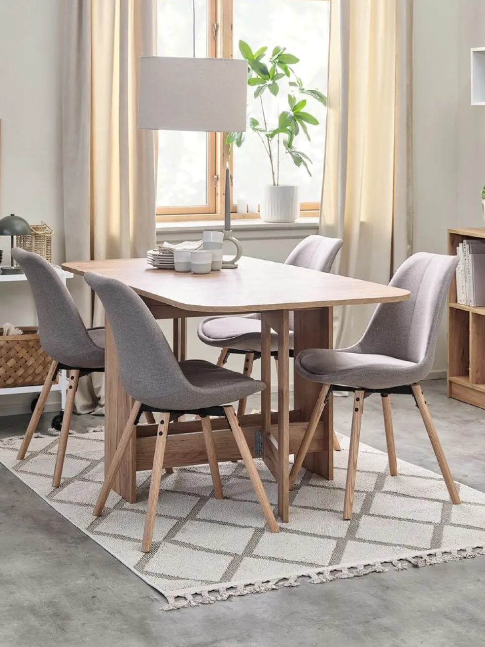 ALLINGTable ALLING 80x100/163 coloris chêne chaud