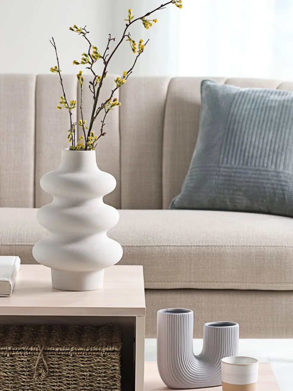 ALVISVase ALVIS Ø20xH30cm blanc