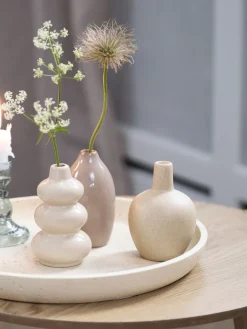 AMUNDSENVase AMUNDSEN Ø6xH10cm beige 3pcs/pqt
