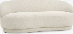 ANDRUPCanapé ANDRUP 3 places ovale tissu beige