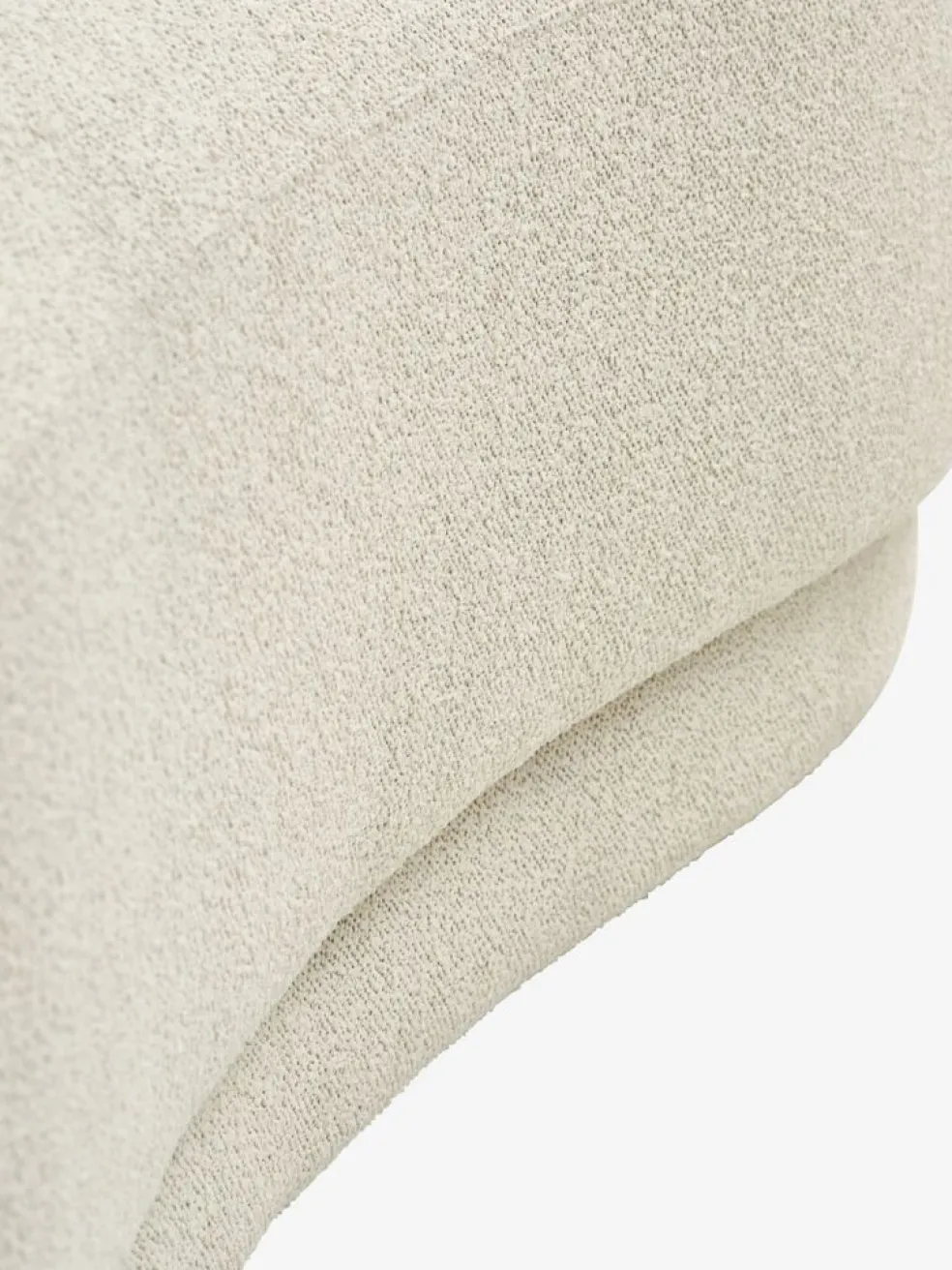 ANDRUPCanapé ANDRUP 3 places ovale tissu beige