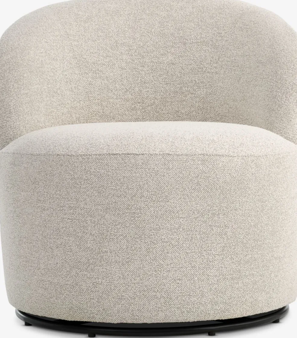 ANDRUPFauteuil lounge ANDRUP pivotant tissu beige