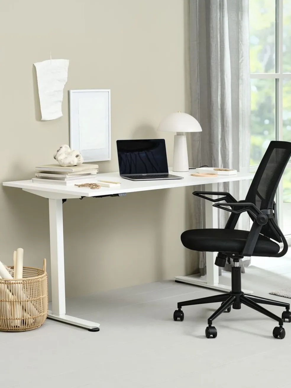 ASPERUPChaise de bureau ASPERUP maille/tissu noir
