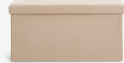 AUNINGPouf AUNING 76x38 a/rangement velours sable foncé
