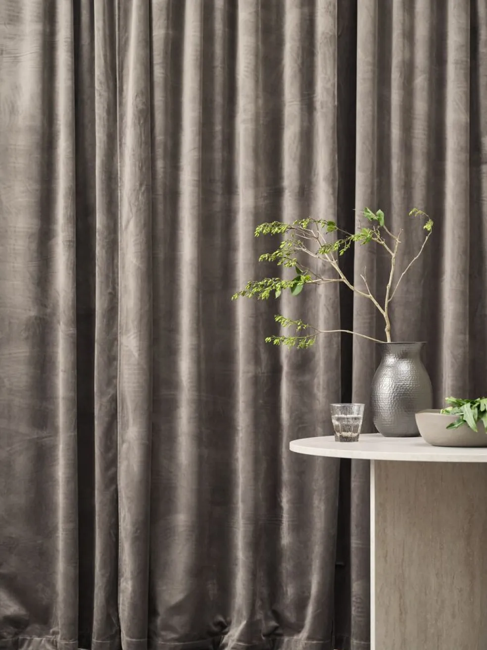 AUSTRARideau AUSTRA 1x140x300 velours brun
