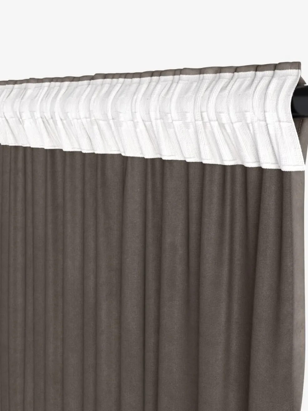 AUSTRARideau AUSTRA 1x140x300 velours brun