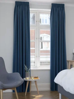 AUSTRARideau AUSTRA 1x140x300 velours bleu