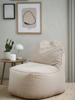 BANDHOLMPouf poire BANDHOLM 75x100x90 tissu beige