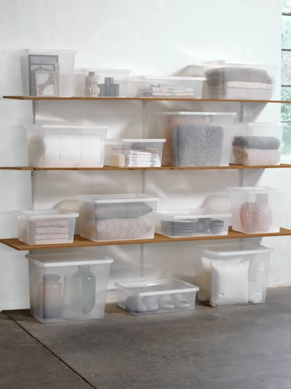 BASIC BOXBoîte de rangement BASIC BOX 52L a/couvercle transparent