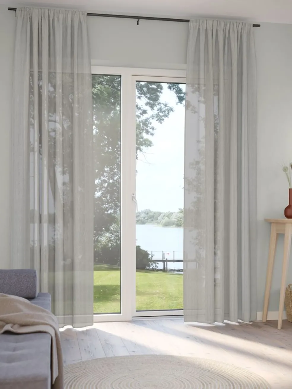 BASSHOLMENRideau BASSHOLMEN 1x140x245 gris clair