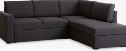 BEDSTEDCanapé convertible avec méridienne BEDSTED gris