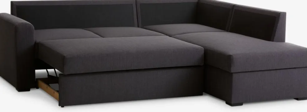 BEDSTEDCanapé convertible avec méridienne BEDSTED gris
