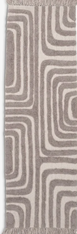 BERGASTERTapis BERGASTER 65x200 gris chaud/beige