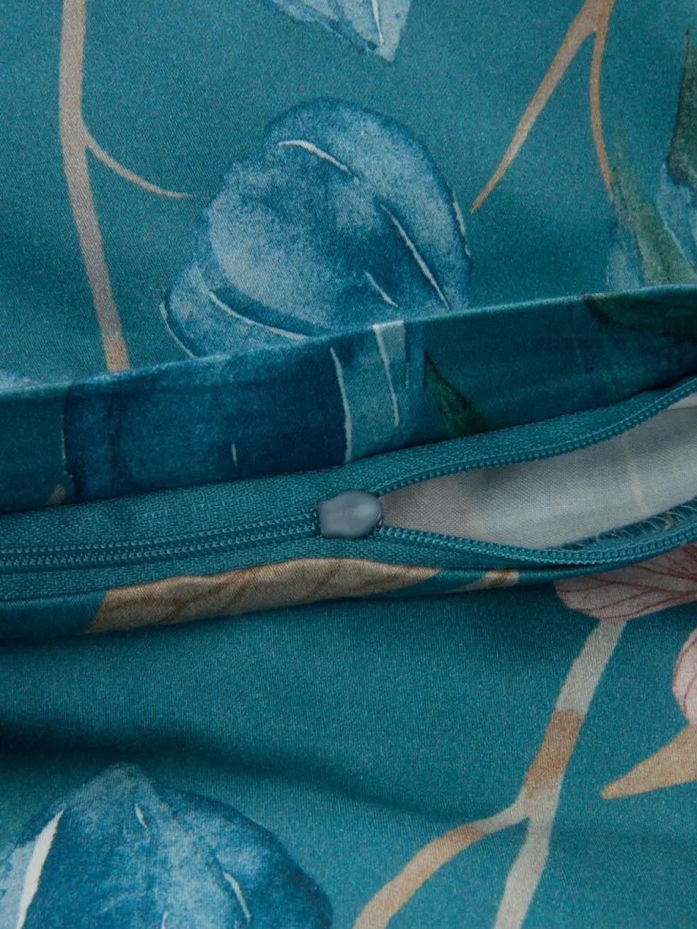 BERTHAPlusParure de lit Satin BERTHA 240x220 bleu