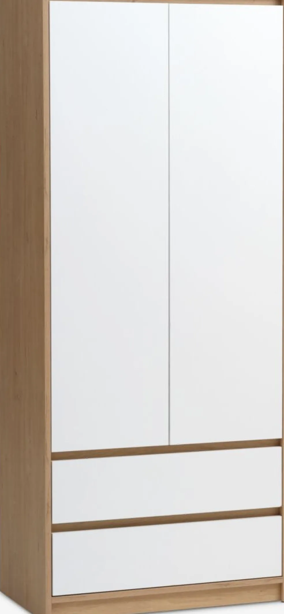 BILLUNDArmoire BILLUND 80x193 blanc/coloris chêne naturel
