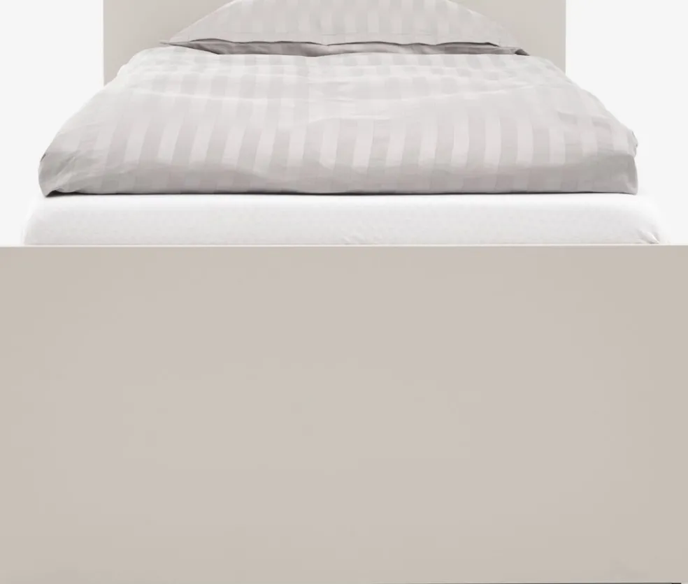BILLUNDLit avec rangement BILLUND 90x200 coloris travertin/beige