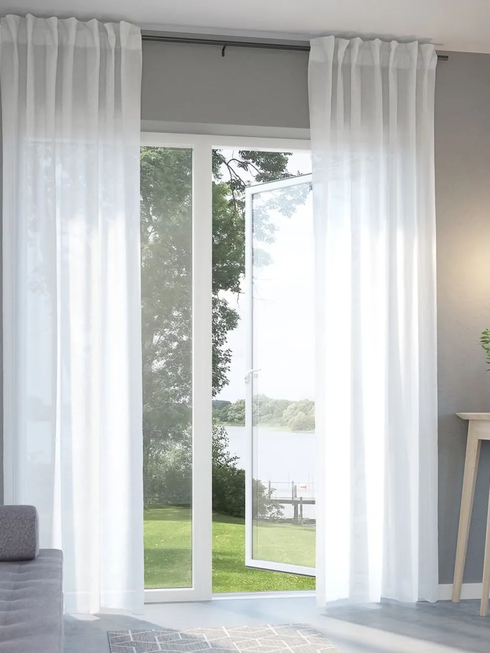 BOLMENRideau BOLMEN 1x140x300 froissé blanc cassé