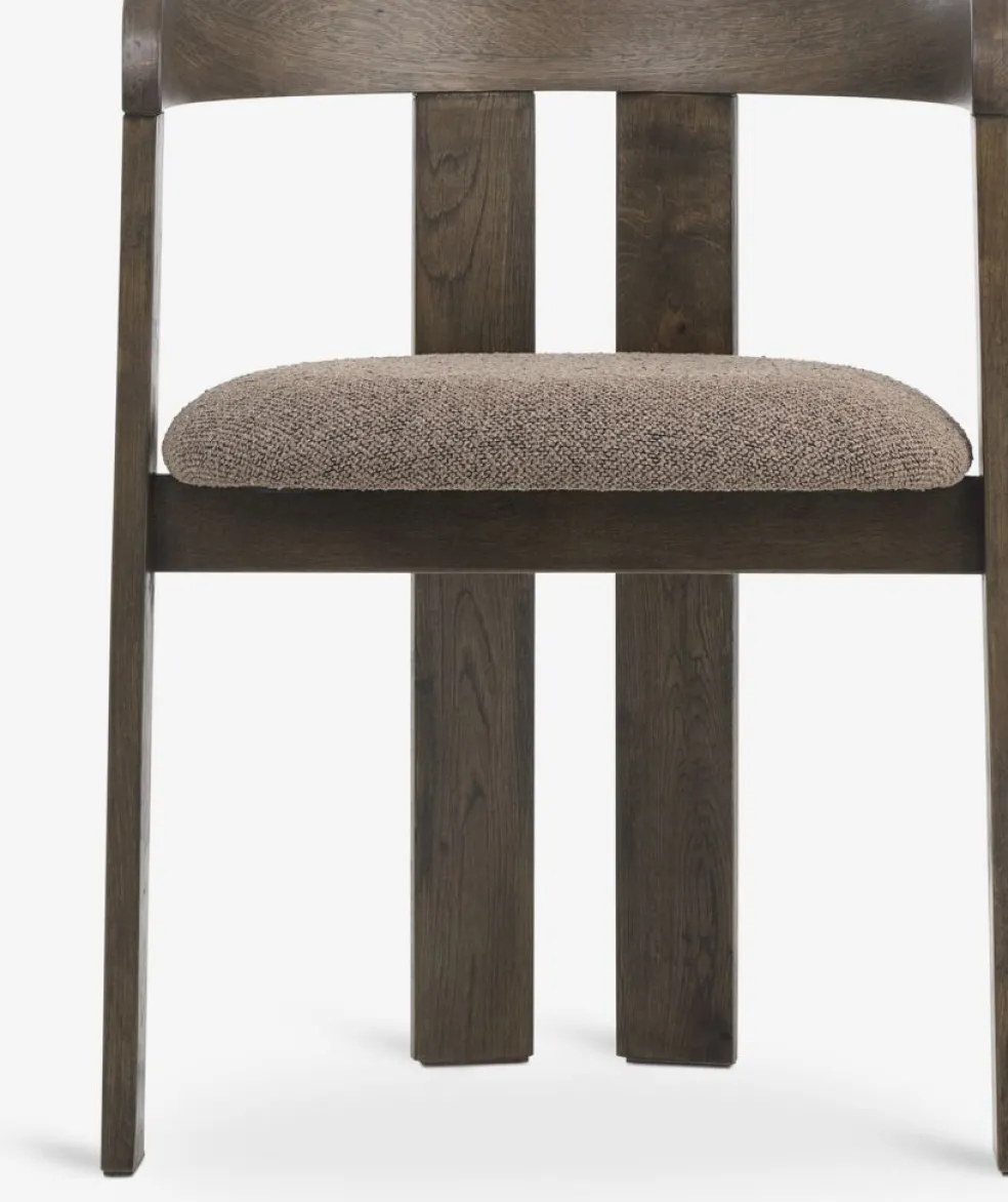 BOVRUPChaise BOVRUP chêne foncé/tissu brun