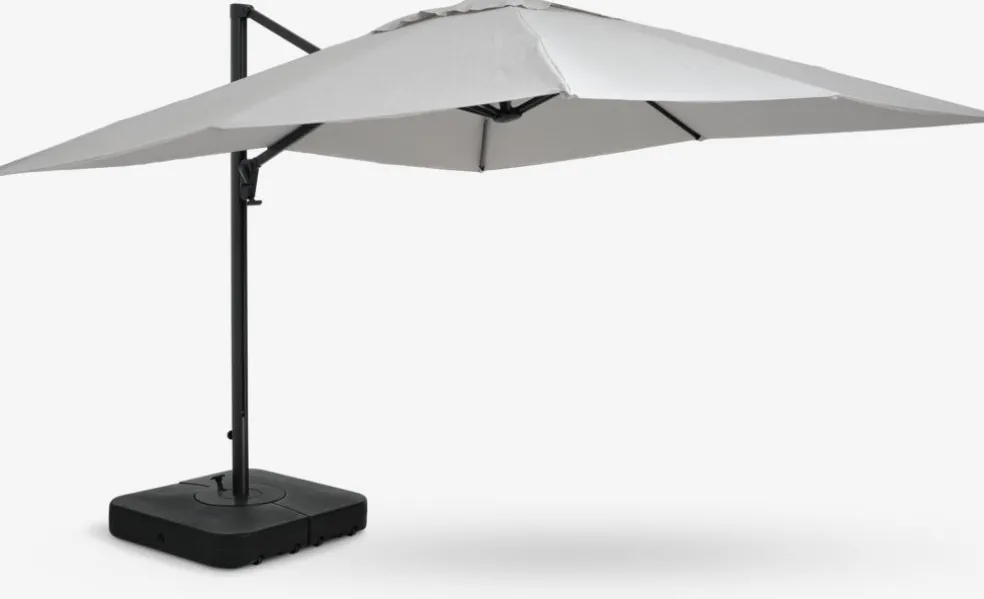 BUBERGParasol déporté BUBERG l300xL300 gris clair