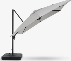 BUBERGParasol déporté BUBERG l300xL300 gris clair