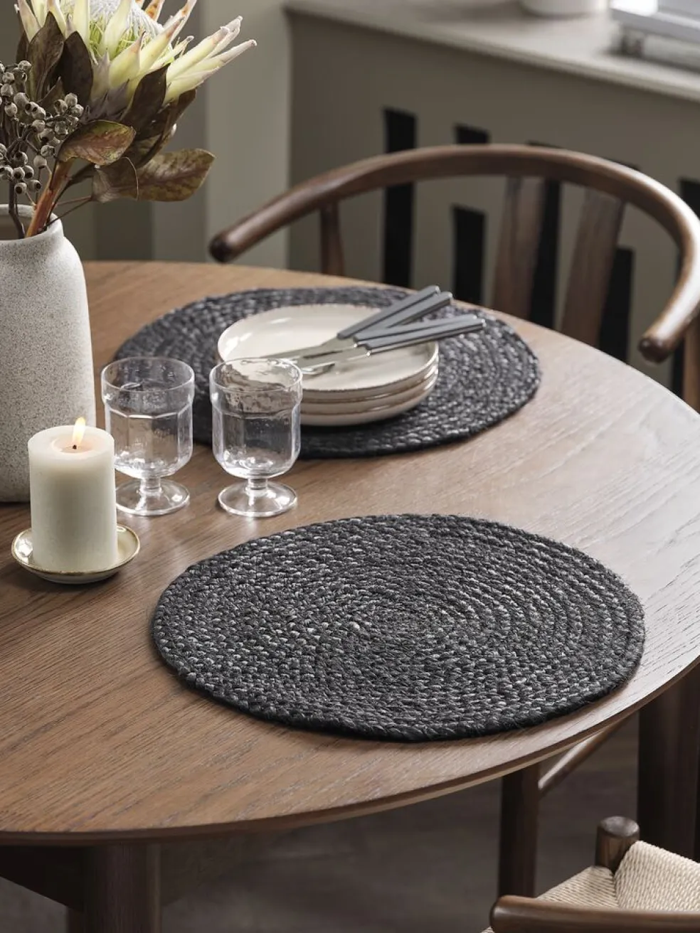 BUKKETORNSet de table BUKKETORN Ø38 noir
