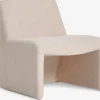 BULLERUPFauteuil lounge BULLERUP tissu teddy blanc cassé