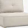DAGSTRUPPouf DAGSTRUP a/dossier tissu beige