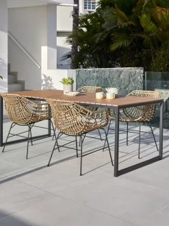 DAGSVAD + ILDERHUSEDAGSVAD L190 table + 4 ILDERHUSE chaises naturel