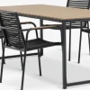 DAGSVAD + NABEDAGSVAD L190 table naturel + 4 NABE chaises noir