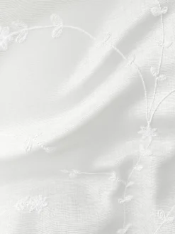 DOLMARideau DOLMA 1x140x245 broderie blanc cassé