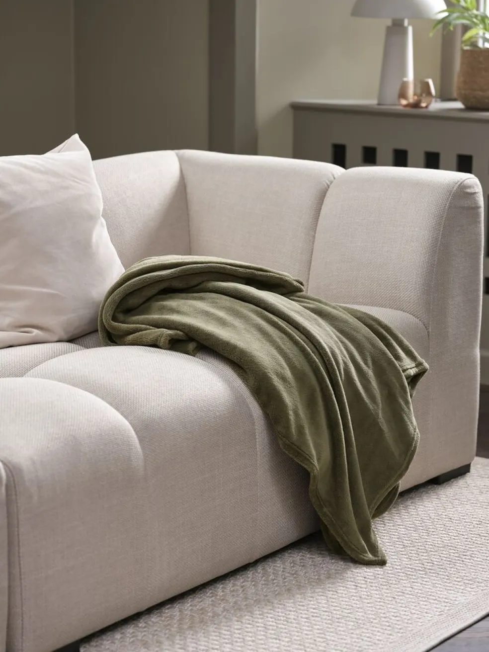 DRAGEHODEPlaid en polaire DRAGEHODE 140x200 olive foncé