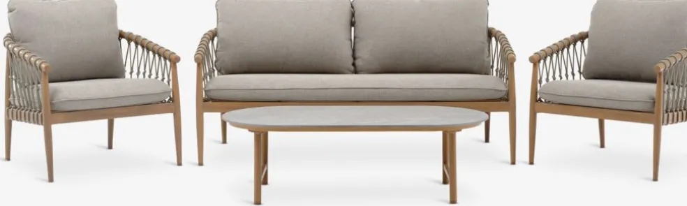 DRUMMEHOLMEnsemble lounge DRUMMEHOLM 5 personnes naturel