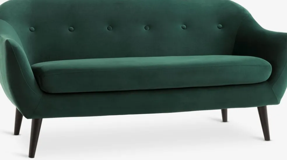 EGEDALCanapé EGEDAL 2,5 places velours vert