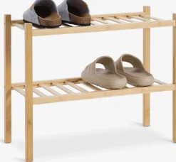 EGTVEDRange chaussures EGTVED 2 tablettes empilables bambou